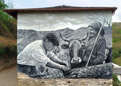 Mural en Rengos, Cangas del Narcea