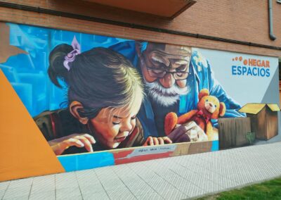 Mural de 300 m² para empresa en Oviedo