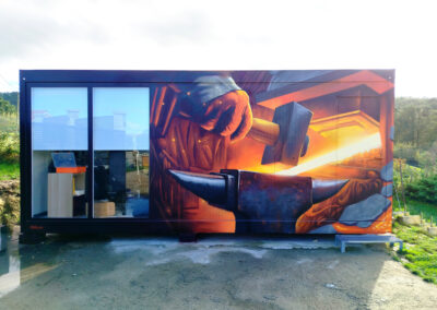 Mural para taller artesanal de miniaturas